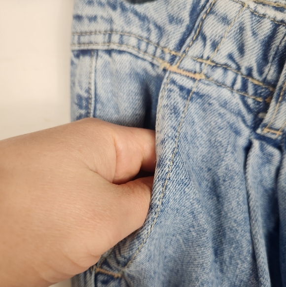 Free People Boho Equinox Denim Trouser Open Sky High Rise Super Wide Leg 27 - Picture 7 of 16